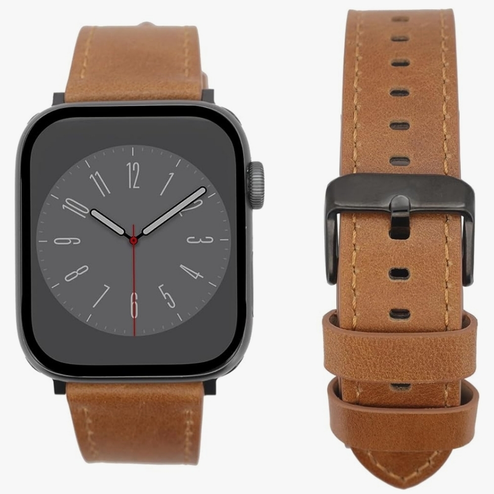 Leather apple watch band